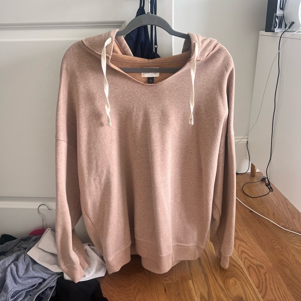 Vintage wide neck hoodie